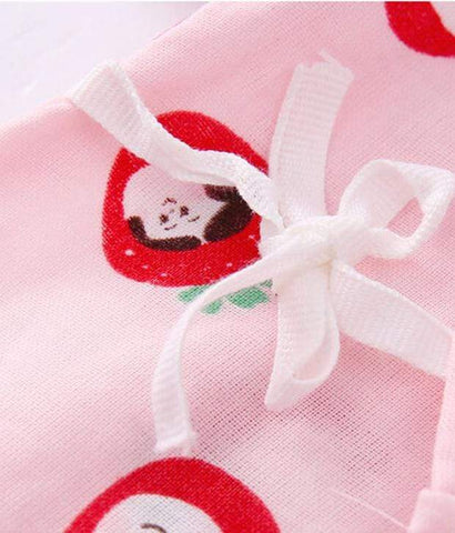 Strawberry Girl Pure Cotton Kimono Style Onesie