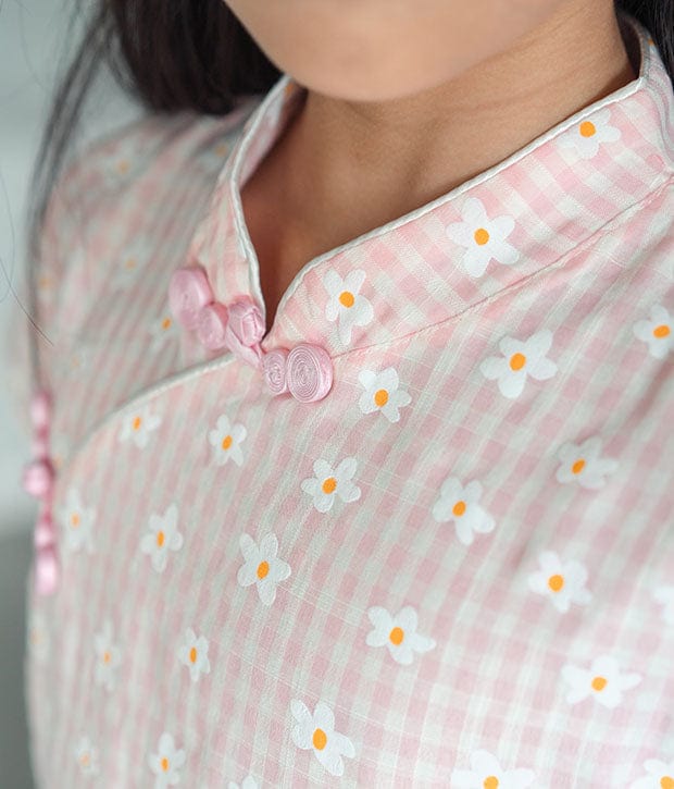 Sweet Pink Flower Qipao
