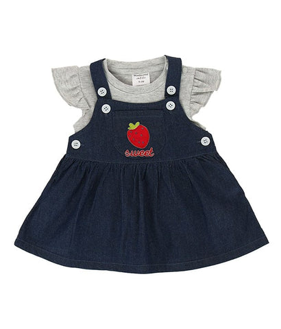 Sweet Strawberry 2pc Denim Playsuit
