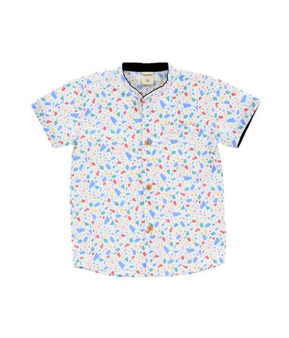Mandarin Collar Shirt - Terrazzo