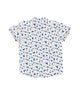 Mandarin Collar Shirt - Terrazzo (Dark Blue)