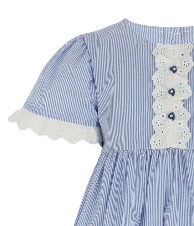 Tilly Blue Pinstripe Baby Girl Dress