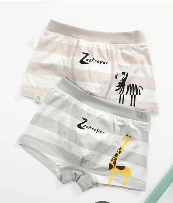 Zebra & Giraffe Cotton Underwear (2pc Pack)