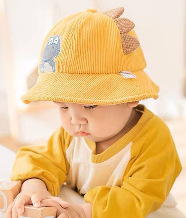 Wink Wink Dino Hat  (Mustard Yellow)