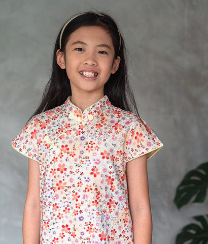 Sakura Flower Qipao (Yellow)